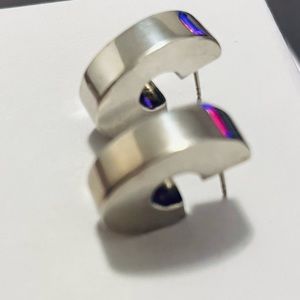 Silver Chuncky Earrings Mexican Silver 925